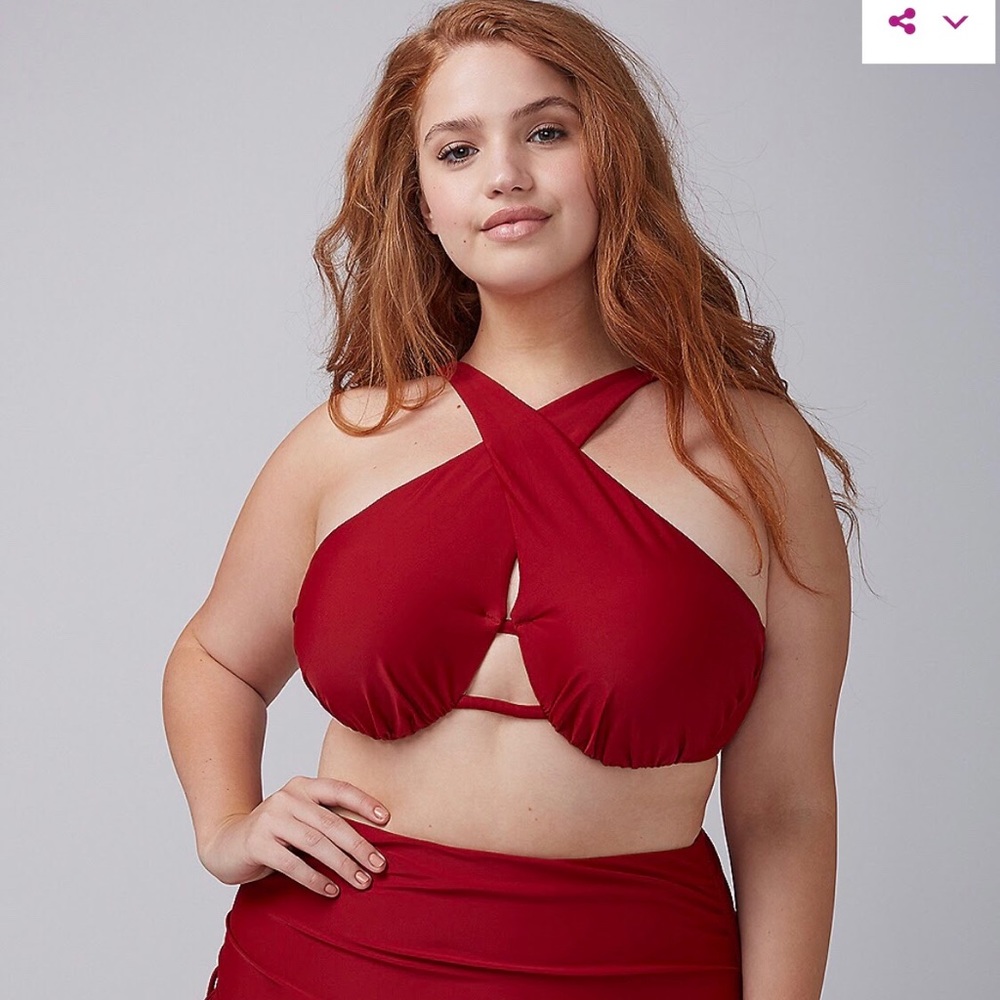 Cacique Red Swim Top